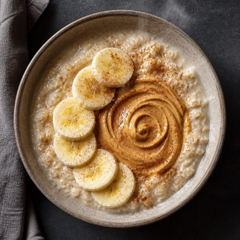 Banana Peanut Butter Oats — high-protein recipe with 22g protein