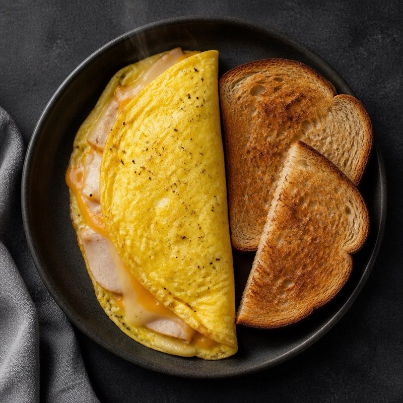 The Big Turkey Omelet — high-protein recipe with 48g protein