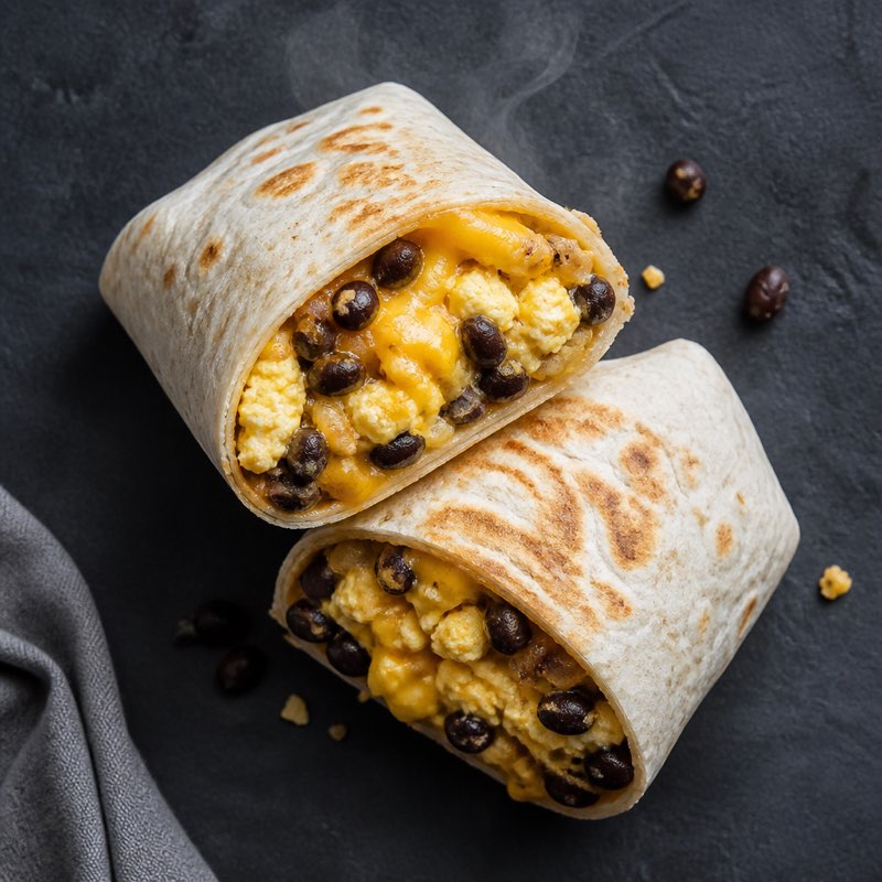 5-Minute Breakfast Burrito — high-protein recipe with 30g protein
