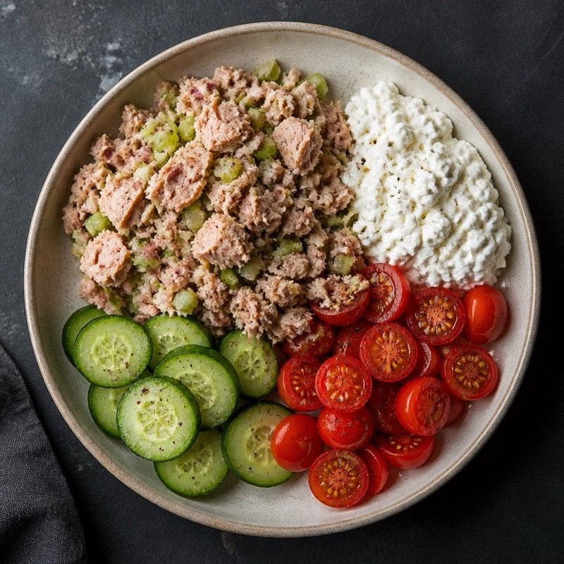 The Huge Tuna Plate — high-protein recipe with 42g protein