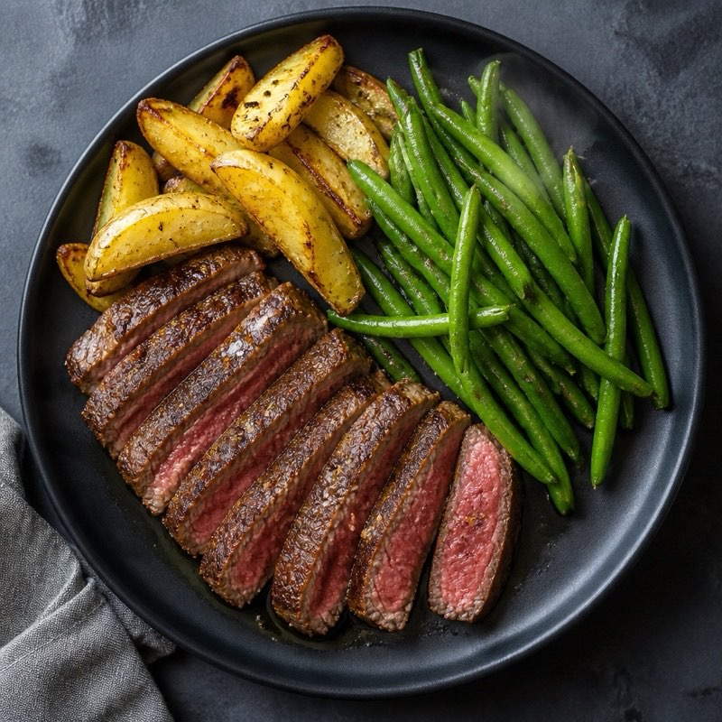 Steak Night with Wedges — high-protein recipe with 52g protein