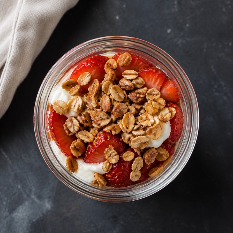 Strawberry Cheesecake Jar — high-protein recipe with 25g protein