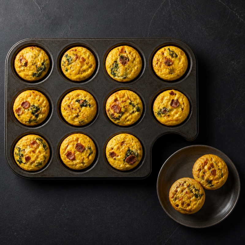 Step 4: Fridge for 5 days. Two muffins, 30 seconds in the microwave.