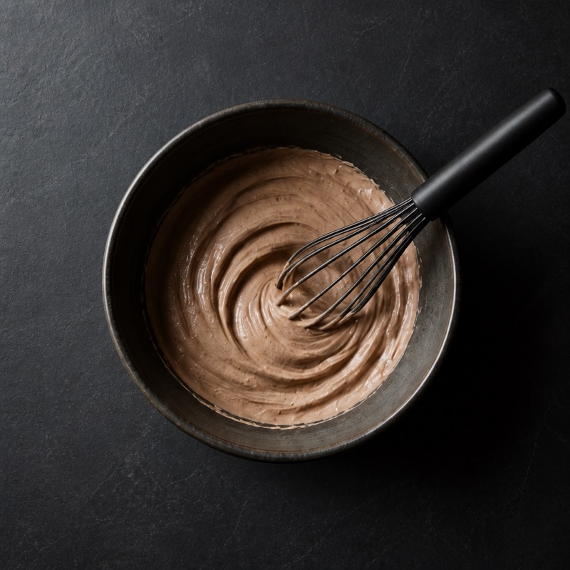 Step 1: Mix yogurt, honey and cocoa.