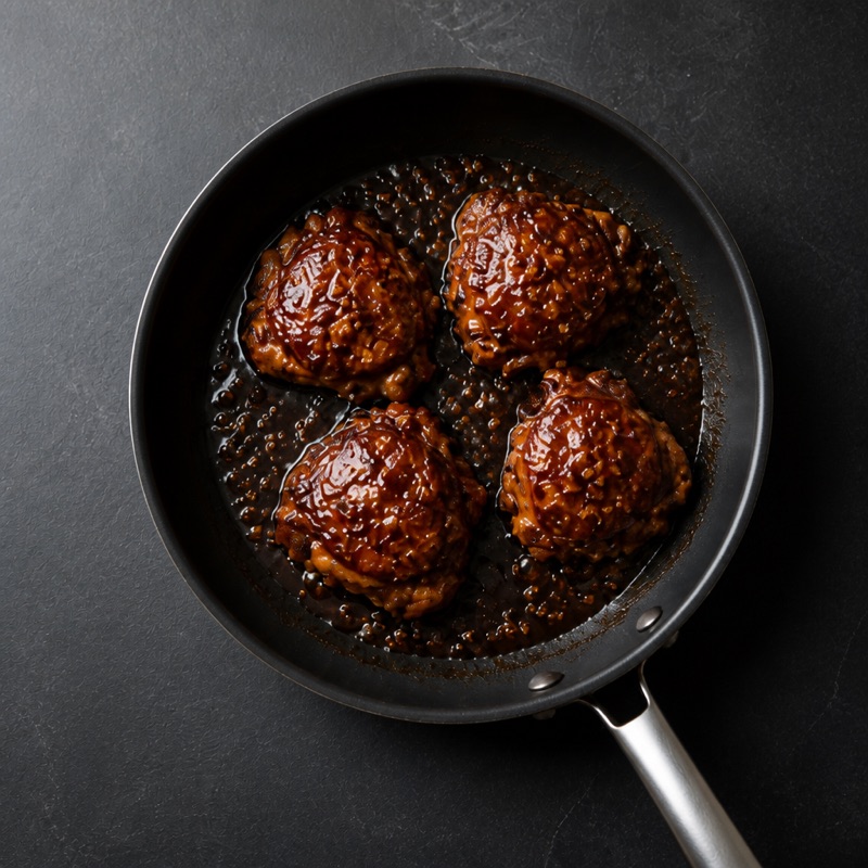 Step 2: Glaze the lot with soy, honey and garlic.