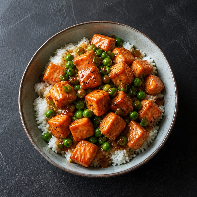 Step 4: Bowl it with the peas.