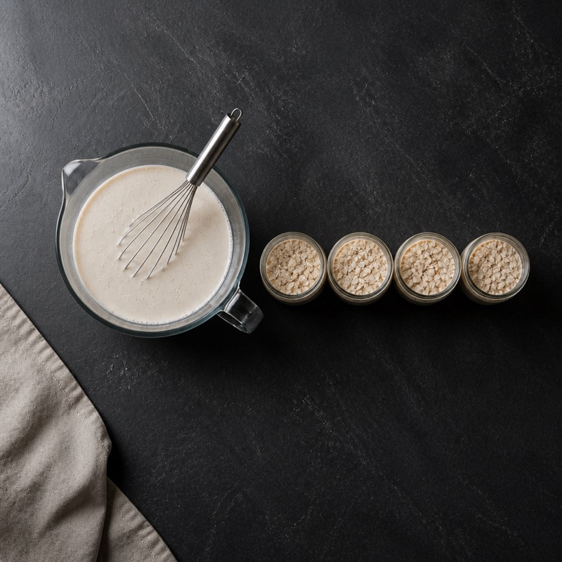 Step 1: Whisk milk, yogurt and whey.