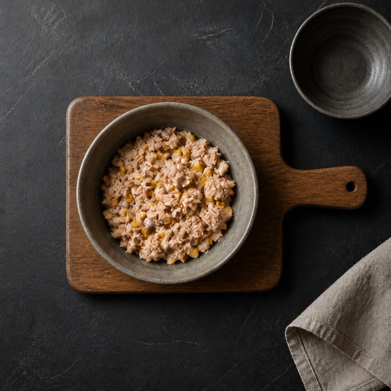 Step 1: Mix tuna, corn, yogurt and mustard.